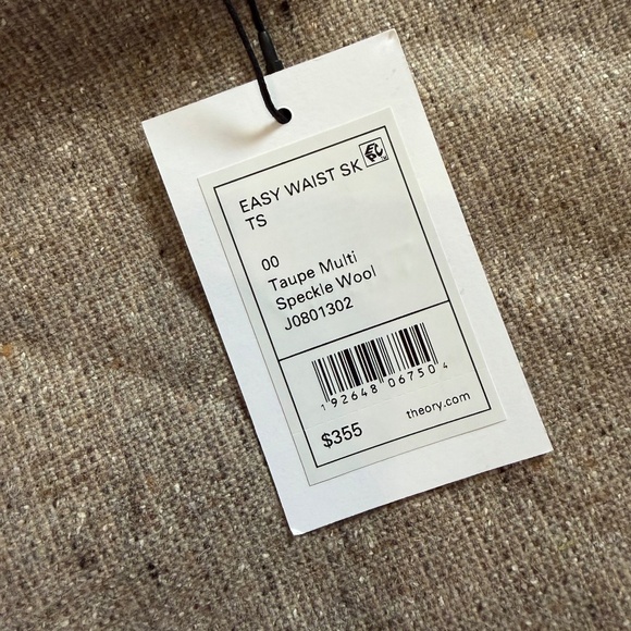 Theory Speckle Wool Skirt in Tan Size 00 - Picture 7 of 9